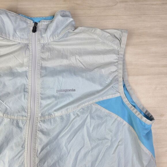 Patagonia Nine Trails Vest Men’s Size Medium Gray Blue Lightweight Reflective - Picture 4 of 7